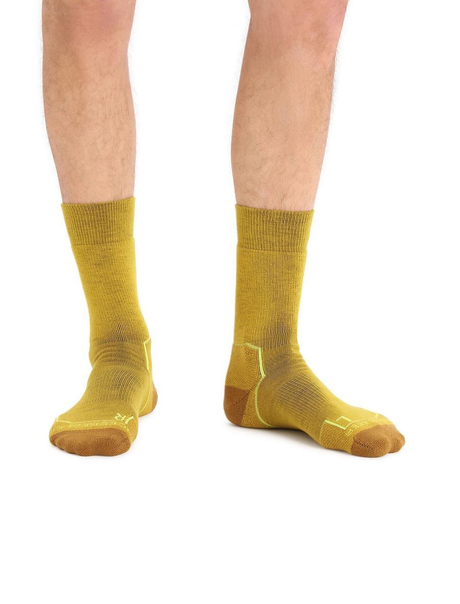 Silent Gold / Clove Icebreaker Merino Hike+ Medium Crew Men's Socks | AU 1022ILHS